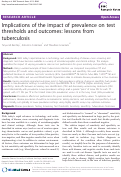 Cover page: Implications of the impact of prevalence on test thresholds and outcomes: lessons from tuberculosis