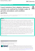 Cover page: Causal mutations from adaptive laboratory evolution are outlined by multiple scales of genome annotations and condition-specificity