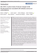 Cover page: Zim CHIC: A cohort study of immune changes in the female genital tract associated with initiation and use of contraceptives