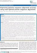 Cover page: Improving pairwise sequence alignment accuracy using near-optimal protein sequence alignments