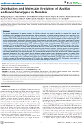 Cover page: Distribution and Molecular Evolution of Bacillus anthracis Genotypes in Namibia