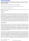 Cover page: Critical review of water based radiant cooling system design methods