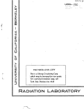 Cover page: Stopping Power and Energy for Ion Pair Production for 340 Mev Protons