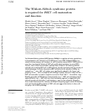 Cover page: The Wiskott-Aldrich syndrome protein is required for iNKT cell maturation and function