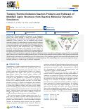 Cover page: Tracking Thermo-Oxidation Reaction Products and Pathways of Modified Lignin Structures from Reactive Molecular Dynamics Simulations