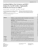 Cover page: Combined Balloon Test Occlusion and SPECT Analysis for Carotid Sacrifice: Angiographic Predictors for Success or Failure?