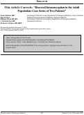 Cover page: This Article Corrects: “Ileocecal Intussusception in the Adult Population: Case Series of Two Patients”