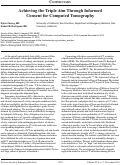 Cover page: Achieving the Triple Aim Through Informed Consent for Computed Tomography