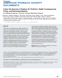 Cover page: Indoor Air Sources of Outdoor Air Pollution: Health Consequences, Policy, and Recommendations: An Official American Thoracic Society Workshop Report.