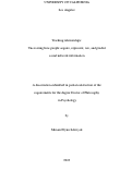 Cover page: Tracking relationships: Uncovering how people acquire, represent, use, and predict social network information