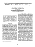 Cover page: Could Category-Specific Semantic deficits Reflect Differences in the Distributions of Features Within a Unified Semantic Memory?