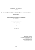 Cover page: An optimization Framework for Shared Mobility in Dynamic Transportation Networks