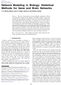 Cover page: Network Modeling in Biology: Statistical Methods for Gene and Brain Networks