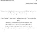 Cover page: Politicization of a Pathogen: A Prospective Longitudinal Study of COVID‐19 Responses in a Nationally Representative U.S. Sample