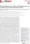 Cover page: Evaluating Metagenomic Prediction of the Metaproteome in a 4.5-Year Study of a Patient with Crohn's Disease