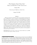 Cover page: What explains equity home bias? Theory and evidence at the sector level