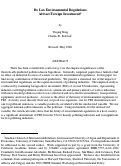 Cover page: Do Lax Environmental Regulations Attract Foreign Investment?