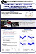 Cover page: Single Channel Estimation Algorithm for Acoustic OFDM Communication Systems