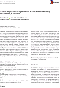 Cover page: Violent Injury and Neighborhood Racial/Ethnic Diversity in Oakland, California