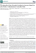 Cover page: Providing Real-Time Wearable Feedback to Increase Hand Use after Stroke: A Randomized, Controlled Trial