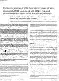 Cover page: Proteomic analysis of HDL from inbred mouse strains implicates APOE associated with HDL in reduced cholesterol efflux capacity via the ABCA1 pathway.