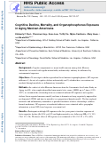 Cover page: Cognitive decline, mortality, and organophosphorus exposure in aging Mexican Americans