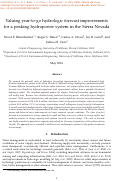 Cover page: Valuing year‐to‐go hydrologic forecast improvements for a peaking hydropower system in the Sierra Nevada