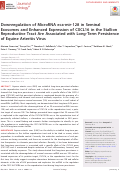 Cover page: Downregulation of MicroRNA eca-mir-128 in Seminal Exosomes and Enhanced Expression of CXCL16 in the Stallion Reproductive Tract Are Associated with Long-Term Persistence of Equine Arteritis Virus