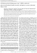 Cover page: 11β-Hydroxysteroid dehydrogenase type 1 shRNA ameliorates glucocorticoid-induced insulin resistance and lipolysis in mouse abdominal adipose tissue