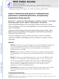 Cover page: Impact of obstructive sleep apnea on cardiopulmonary performance, endothelial dysfunction, and pulmonary hypertension during exercise