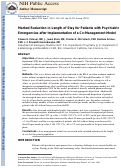 Cover page: Marked Reduction in Length of Stay for Patients With Psychiatric Emergencies After Implementation of a Comanagement Model