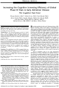 Cover page: Increasing the Cognitive Screening Efficiency of Global Phase III Trials in Early Alzheimer Disease