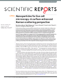 Cover page: Nanoparticles for live cell microscopy: A surface-enhanced Raman scattering perspective.