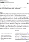 Cover page: Bracing for juvenile idiopathic scoliosis: retrospective review from bracing to skeletal maturity