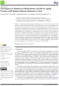 Cover page: The Impact of Number of Medications on Falls in Aging Persons with Human Immunodeficiency Virus