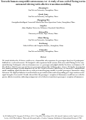 Cover page: Towards human-compatible autonomous car: A study of non-verbal Turing test in automated driving with affective transition modelling