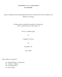 Cover page: Query Optimization for Big Spatial Databases using Theoretical Analysis and Machine Learning