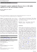 Cover page: Comparative sequence analysis for Brassica oleracea with similar sequences in B. rapa and Arabidopsis thaliana