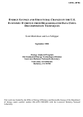 Cover page: Energy savings and structural changes in the U.S. economy: Evidence 
from disaggregated data using decomposition techniques