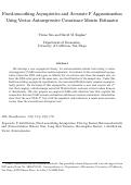 Cover page: A New Asymptotic Theory for Vector Autoregressive Long-run Variance Estimation and Autocorrelation Robust Testing