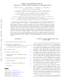 Cover page: Stasis in an Expanding Universe: A Recipe for Stable Mixed-Component Cosmological Eras