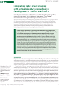 Cover page: Integrating light-sheet imaging with virtual reality to recapitulate developmental cardiac mechanics.
