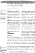 Cover page: Perspectives of US military commanders on tobacco use and tobacco control policy