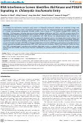 Cover page: RNA Interference Screen Identifies Abl Kinase and PDGFR Signaling in Chlamydia trachomatis Entry