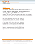 Cover page: Structural characterization of a highly-potent V3-glycan broadly neutralizing antibody bound to natively-glycosylated HIV-1 envelope