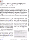 Cover page: Development of a Novel Real-Time PCR Assay with High-Resolution Melt Analysis To Detect and Differentiate OXA-48-Like β-Lactamases in Carbapenem-Resistant Enterobacteriaceae