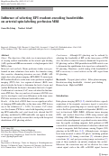 Cover page: Influence of selecting EPI readout-encoding bandwidths on arterial spin labeling perfusion MRI