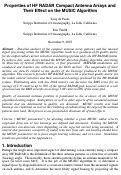 Cover page: Properties of HF RADAR Compact Antenna Arrays and Their Effect on the MUSIC Algorithm