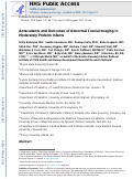 Cover page: Antecedents and Outcomes of Abnormal Cranial Imaging in Moderately Preterm Infants.