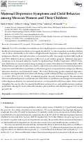 Cover page: Maternal Depressive Symptoms and Child Behavior among Mexican Women and Their Children